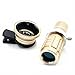 HD Clip-on Camera Lens, Multi-Function 12x Zoom Telephoto Lens + 0.45X Wide Angle Lens + 15X Super Macro Lens for iPhones, Samsung, Other Smartphones (Gold)