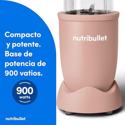 Pro 900 - Batidora Personal Multifunción, Blender Frutas y Verduras, Diseño Compacto, Fácil de Usar y Limpieza Rápida, Extracción de Nutrientes, 900W, Mineral Rosa Mate (NB904MACL)