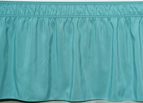 image for Biscaynebay Wrap Around Bed Skirts Elastic Dust Ruffles, Easy Fit Wrin