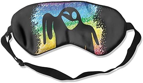 Sleeping Eye Mask Ghost in Rainbow Silk Adjustable Eyeshade Silk Mask Shade