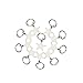 Jaciya 60pcs Hair Braid Silver Hair Pins Ring Shell Hands Cross Leaves Star Pendant Rings Set Hair Clip Headband Hair Accessories