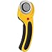 iCooker 45mm Rotary Cutter [Free 4-Pack Blades] Professional Craft Tool Set - Best for Paper, Fabric and Quilting, Sewing, Scrapbooking, Seamstress and Tailors [Yellow]
