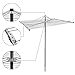 JS HANGER Outdoor Umbrella Clothesline Large Collapsible 4-arm Parallel Clothes Drying Rack Clothes Hanger for Laundry
