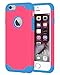 iPhone 6 Cases, Vogue Shop 2in1 Hybrid Hard PC Cover and Inner Soft Silicone Corner Protection High Impact Defender Combo Shell Phone Case for iPhone 6 6s 4.7 inch-Rose