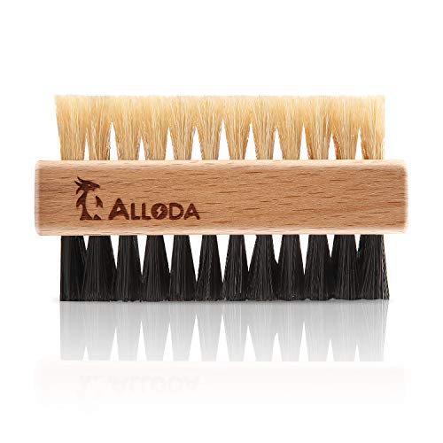 Shoe Cleaning Brush/Scrub Brush by Alloda - [Upgrade] Protect Double Sided Soft & Hard Sneaker Cleaner Brush by 100% Boar & Nylon bristle - Thumbnail 6