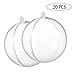Auihiay 20 Pack 80mm Christmas Clear Ornaments Ball and Various Accessories for DIY Christmas Tree Balls Baubles Holiday Wedding Party Home Decorations