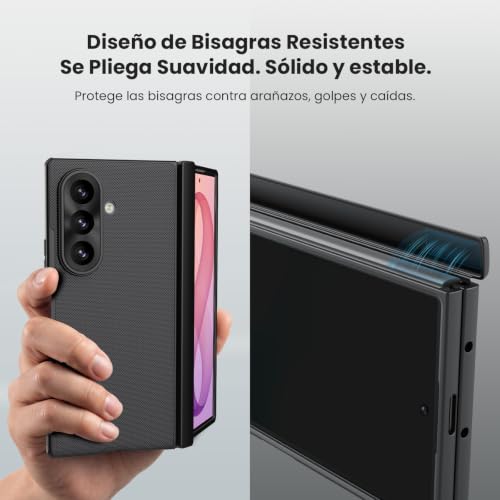 Nillkin Frosted Shield Magnética Funda para Samsung Galaxy Z Fold 8 Ultra, con protección para bisagra,Funda Protectora Delgada para Galaxy Z Fold 8 Ultra (Negro)