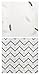 Kura Baby Muslin Swaddle Blanket 2 Pack Set with Stroller Clips, Grey/White 45x45