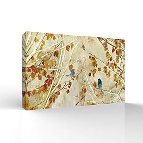 Wall26-Canvas Wall Art-Classcial Flower and Bird Painting-Giclee Painting Wall Art for Bedroom Living Room Home Decoration - 12x18 inches