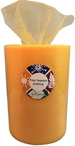 Four Seasons Crafting Polyester Tulle Spool Roll 6" X 100 Yards (Yellow)