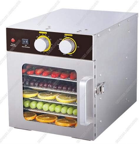 Electric Food Dryer Fruits Dehydrator Machine 220V 110V Food Dehydrator Stainless Steel 6 Trays with Timer Temp. Control,PlugTypeEU