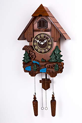 Polaris Clocks Cuckoo Clock in German Style with Night Mode Option (Multi Color, Water Mill-2) - Thumbnail 7
