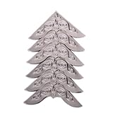 6pcs Shirt Blouse Pointed Collar Clips Metal Wing Tips, Silver 2.5cm