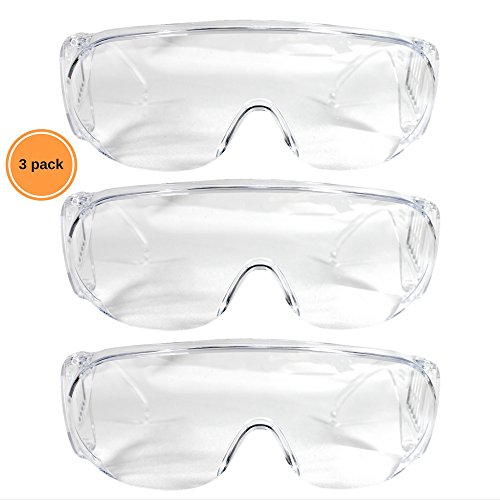 AMSTON Safety Glasses (3-pack), ANSI Z87+ Standards, Eyewear Personal Protective Equipment / PPE for Construction, DIY, Home Projects & Lab Work