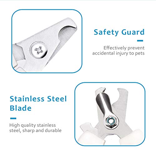 Aritan Pet Nail Clippers and Trimmer with Safety Guard and Nail Grind File, Professional Stainless Large Dog Cat Rabbit Bird Nail Scissor, Pet Grooming Nail Care Tool at Home