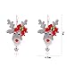 Lureme Christmas Vintage Cute Lovely Jewelry Deer Shape Hook Earring (Grey) (02004725-1)