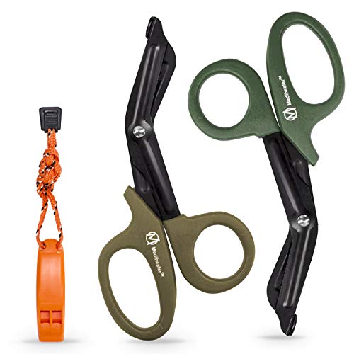 Medical Bandage Scissors 3 Pcs 1 Heavy Duty Green Trauma Shears 1