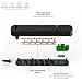 Poweradd 6-Outlet Power Strip Surge Protector with 3-Port Smart USB Charger, 6-foot Heavy Power Cord - Black