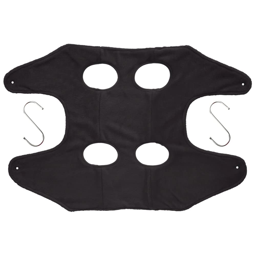 CENPEK Cat Dog Hammock Helper, Microfiber pet Grooming Hammock Restraint Bag, Pet Bath Towel Drying Towel, Help The Beloved pet to wash, Groom and Trim The Nails (L, Black)