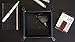 SIVEL + SHARP Vegan Leather Valet Tray - Embossed Catchall Tray with Brass Snaps (Black)