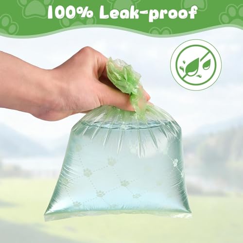 570 Pcs Dog Poop Bags, 6 Colours, Biodegradable, Leak Proof Dog Bags, Dog Poop Bag for Outdoor Use, Easy Opening, for Dogs and Pets, 22 x 32 cm (38 Rolls, 15 per Roll)