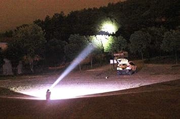 Amazon Led 強力な狩猟 懐中電灯 充電式ポータブルスポットライト 屋外照明 ランタンサーチライト 釣り ノーブランド品 スポーツ アウトドア