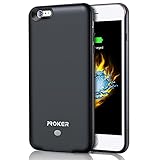 iPhone 6 Plus 6S Plus Battery Case,Proker Ultra Slim External Charger Case iPhone 6S Plus Juice Pack with 4000mAh Capacity for Lightning Cable Input Build-in Magnet(NOT For iPhone 6/6s) (Black)