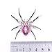 Pink Dazzling Spider Clip Pin Brooch w/ Rhinestone