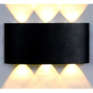 Tu Casa Black Finish in Aluminium Casting 6 Light Indoor/Outdoor Wall LampT0098 (Bulb not Included)