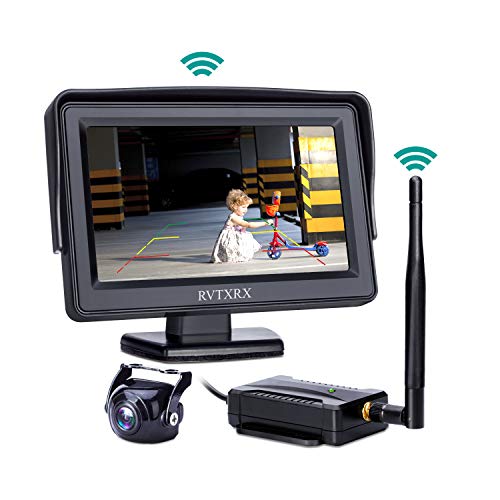 Wireless Backup Camera System Kit, 4.3 inch Color Monitor and 170 Wide Angel Waterproof HD Universal Reverse Back up Rear View Car Camera for Ford Jeep, Truck, Van, SUV,Pickup, Trailer, Rv etc.