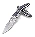 CRKT Fossil Folding Pocket Knife: Steel EDC Folder with Veff Serrations and Frame Lock, Everyday Carry Folded Knife, Satin Blade Finish 5473