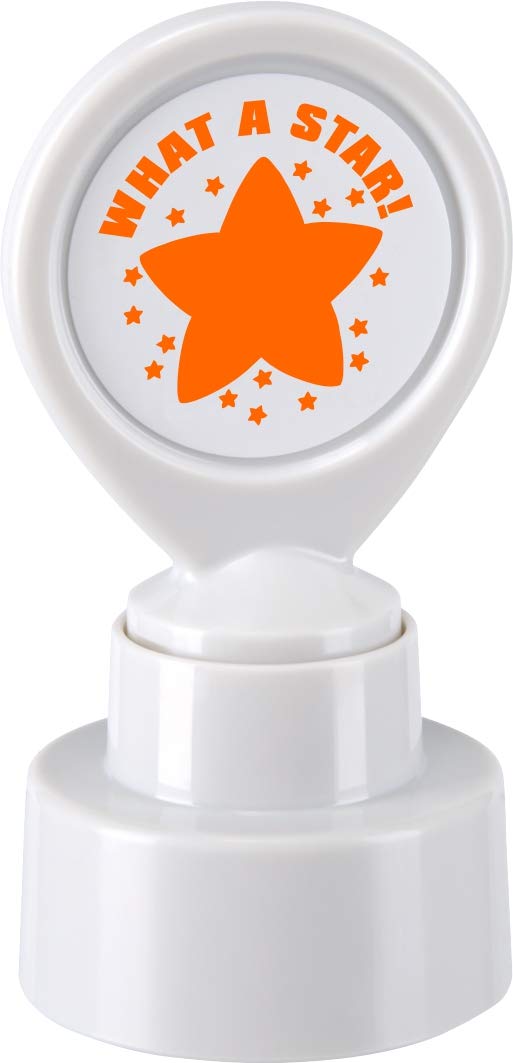 COLOP motivational stamp - What a star - Orange Ink | 147169 | Teacher reward school stamper