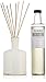 LAFCO New York Signature Reed Diffuser, Feu de Bois - 15 oz - Up to 9 Months Fragrance Life - Reusable, Hand Blown Glass Vessel - Natural Wood Reeds - Made in The USA