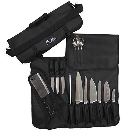 Chef’s Knife Roll Bag (14 slots) Holds 10 Knives PLUS Meat Cleaver