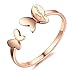 Navifoce Fashion Rose Gold Plated Stainless Steel Finger Band 