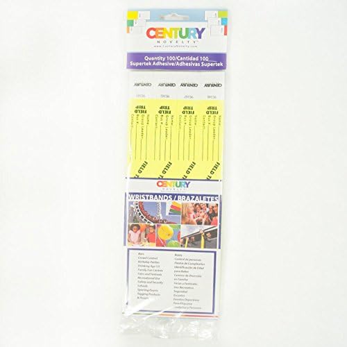 100 Yellow Field Trip Tyvek Security Wristbands