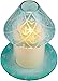 Pavilion - Aqua Anchor Patterned Beach House Large Crackled Glass Jar Candle Shade