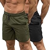 TEZO Mens 7" Gym Workout Shorts Training