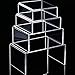 Chuangdi Clear Acrylic Display Risers, Jewelry Display Risers Showcase Fixtures, Tear Off The Protective Film Before Use (3.3, 4.1, 5, 5.7 Inch)