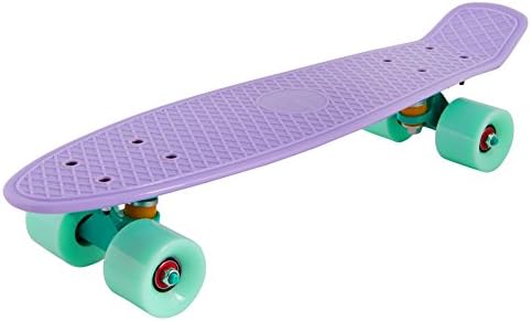 Outdoor Sunshine 22 Inch Complete Skateboard 22'' Cruiser Beginners Kids Super Smooth PU Wheels
