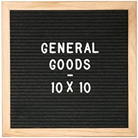Changeable Letter Board &amp; Letter Set with Oak Frame, Black Felt, 10X10 inches