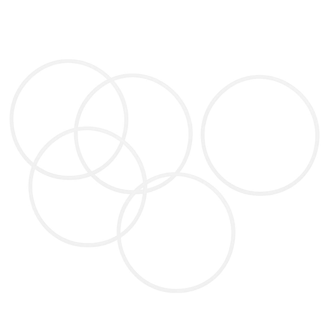 sourcingmap Silicone O-Rings, 60mm OD 56mm ID 2mm Width VMQ Seal Gasket for Compressor Valves Pipe Repair, White, Pack of 5