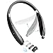 Levin Foldable Bluetooth Headset Bluetooth 4.1 Wireless Headphone Neckband with Retractable Earbuds for iPhone, Samsung Galaxy Series, Android and Other Bluetooth-Enabled Devices
