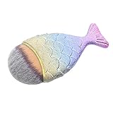 LandFox Fish Scale Makeup Brush Fishtail Bottom Brush Powder Blush Makeup Cosmetic Brush (Gray)