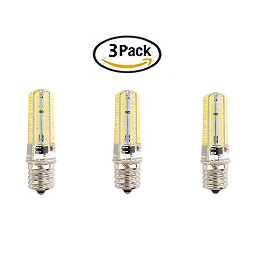 Ksmxos E17 Microwave Appliance refrigerator LED light bulb, 5W intermediate freezer Silicone Crystal LED Lights,Natural White 6000K ,Low Power Consumption,110-120v, Pack of 3 Units.