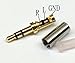 Gold 3 Pole 3.5mm Male Repair headphone Jack Plug Small mini earphone headset plug Metal Audio Soldering & Spring