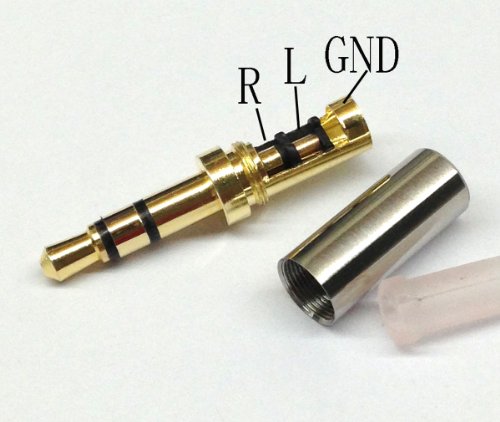 Gold 3 Pole 3.5mm Male Repair headphone Jack Plug Small ... mini audio jack wiring 