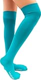 Lace Poet Surgical Over the Knee Compression Socks - TURQUOISE TEAL Thermal Antimicrobial
