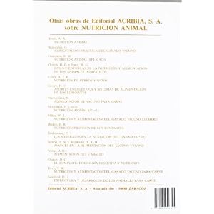 Avances En Nutricion de Los Rumiantes (Spanish Edition)