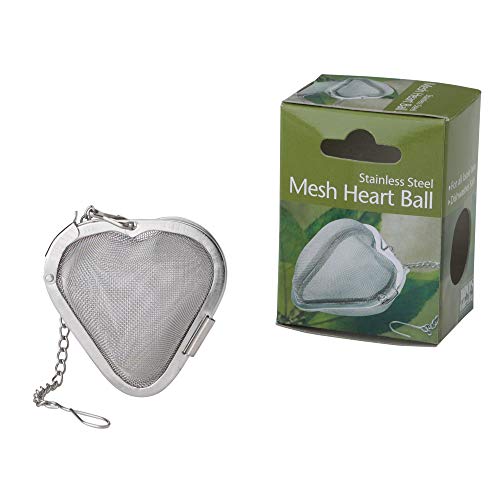 HIC Heart Shaped Loose Tea Leaf Strainer and Herbal Infuser, 18/8 Stainless Steel, Mesh Tea Ball, 2. HIC Heart Shaped Loose Tea Leaf Strainer and Herbal Infuser, 18/8 Stainless Steel, Mesh Tea Ball, 2.